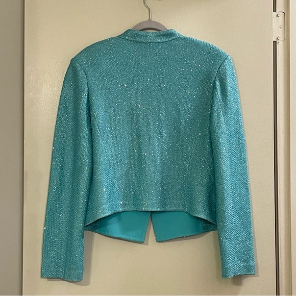 ST. JOHN NWOT Shimmer Honeycomb Knit Jacket - Picture 3 of 7